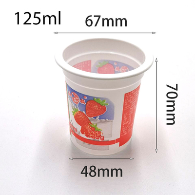 custom eco friendly 125ml PP material plastic milk yogurt packaging cup