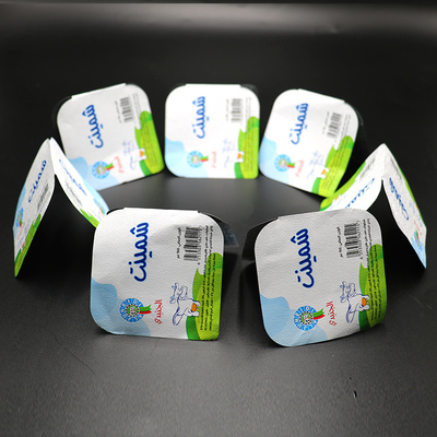Die cut aluminum yogurt lids for yogurt cup sealing