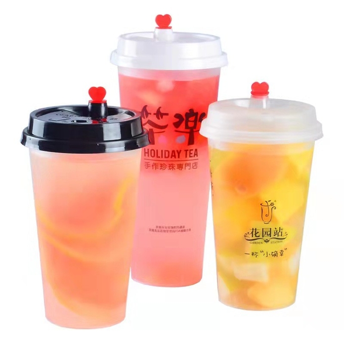 Eco Friendly 5000pcs Milk Tea Plastic Cups Custom Printed PP